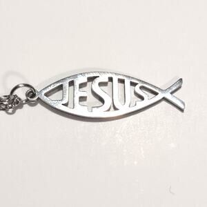 Stainless Steel Jesus Christ Fish Necklace Christian Christmas Birthday Gift New